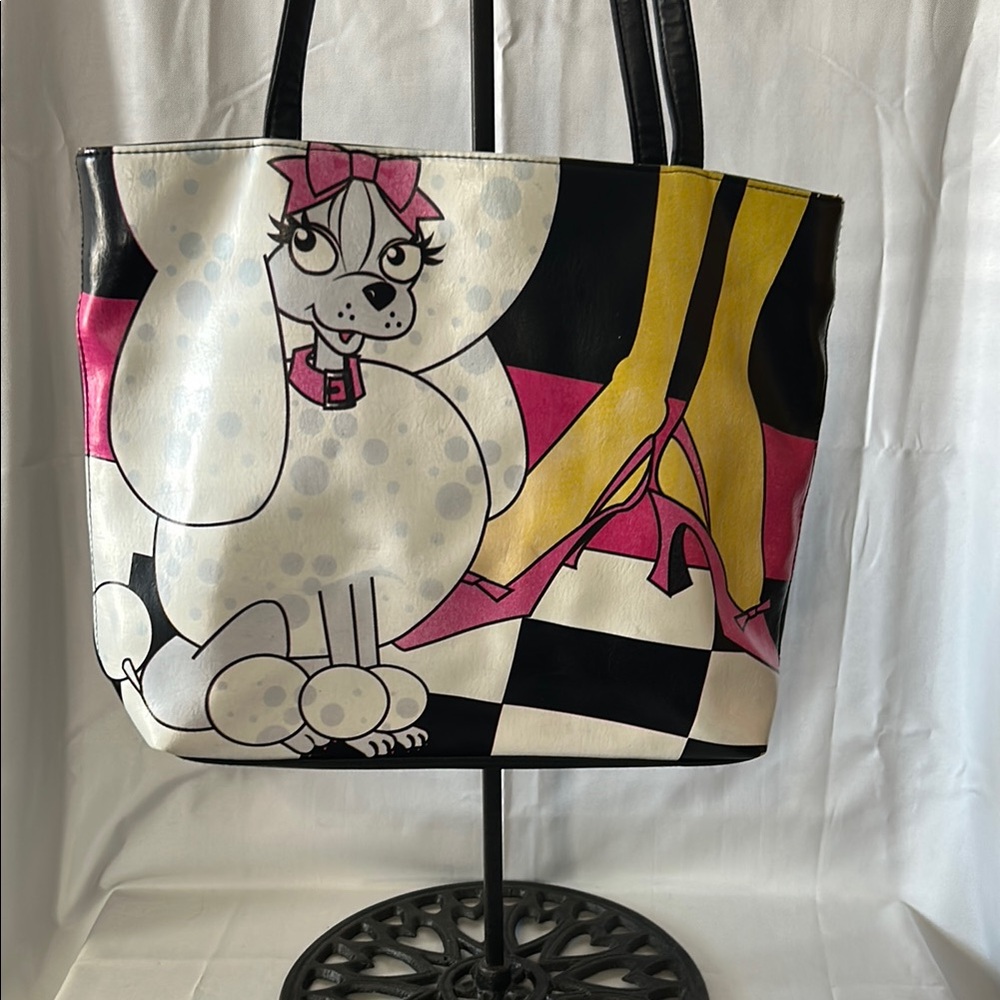Vintage Rolfs Poodle Print Shoulder Bag
